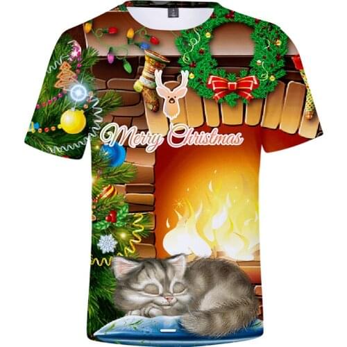 New popular Merry Christmas t shirt men women 3D print fashion hip hop tshirt t-shirt streetwear casual summer t shirts tops