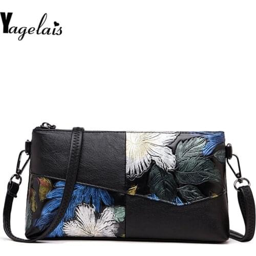 European Style Clutch Vintage Flower Printed Women Envelope Bag Single Strap Shoulder Evening Bags Ladies Purse Factory Price