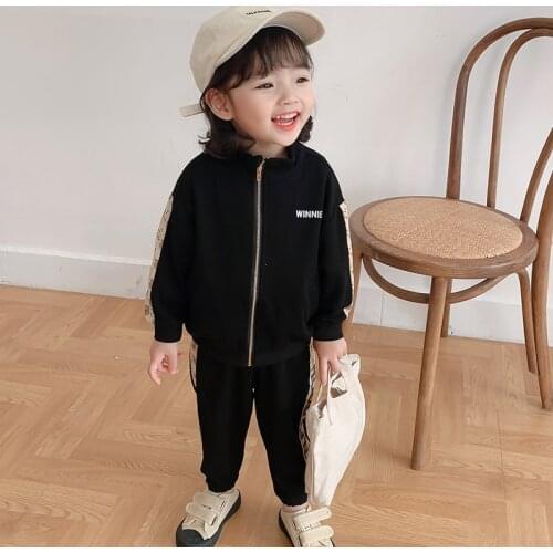 Infant Clothing Sets Autumn & Spring Girl Clothes for Kids Bear Pattern Boys Clothing Set Coat & Pants 2pcs Suit Baby Costume