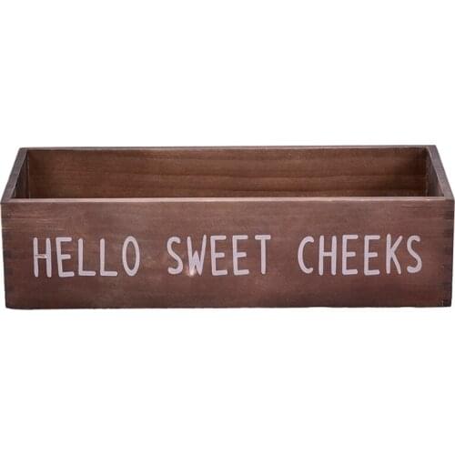 Nice Butt Bathroom Decor Box, Toilet Paper Holder, Farmhouse Wood Box Crate Storage Bin, Bathroom Rustic Home Decor