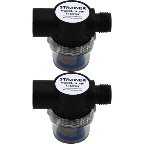 MagiDeal 2x 1/2"-14 FNPT Inline Strainer for 44/51/54 Series Diaphragm Pumps