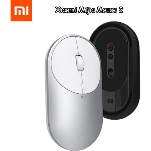 2021 Xiaomi Mi Portable Mouses 2 Wireless Bluetooth 4.2 Mouse RF 2.4GHz Dual Mode Connect 4000DPI Adjustable For Laptop PC Mouse