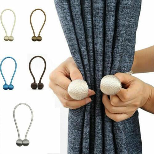 2020 New Magnetic Pearl Ball Curtain Tiebacks Tie Backs Holdbacks Buckle Clips Accessory Curtain Tieback