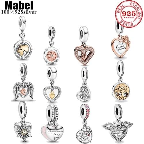 Fit Original Pandora Charms Bracelet 925 Sterling Silver Love & Friendship Snow flower charm bead DIY Jewelry Making Berloque