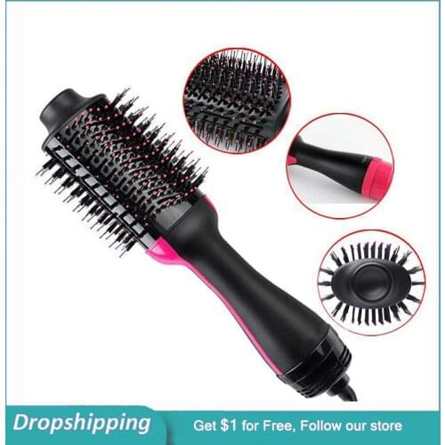 Professional 2 in 1 Multifunctional Hair Dryer Volumizer One Step Hair Drying Brush Electric Hair Dryer Rotating Hair dryer