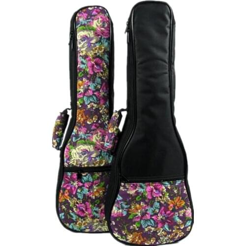Special 21 2324 26 inch soprano concert tenor ukulele bag uke backpack case soft gig padded pattern purple flower creative gifts