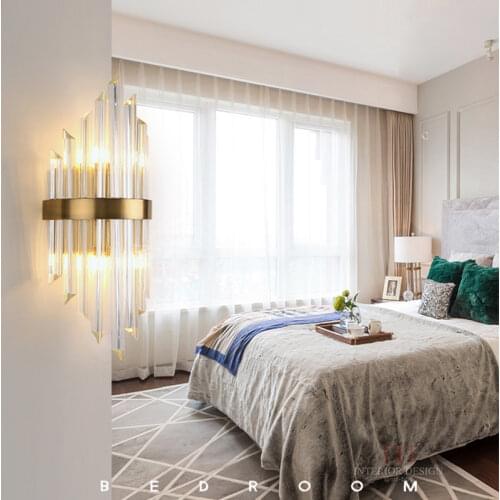 Modern Lustre Gold Metal Led E14 Wall Scones Living Room Glass Luminarias Led Wall Lamps Led Indoor Lighting Lamparas