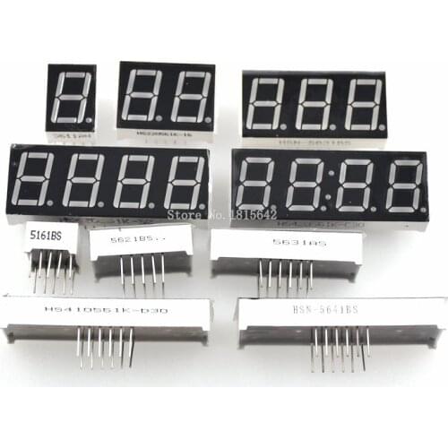 5PCS 0.56inch LED display 7 Segment 1 Bit/2 Bit/3 Bit/4 Bit Digit Tube Red Common Cathode / Anode Digital 0.56 inch led 7segment