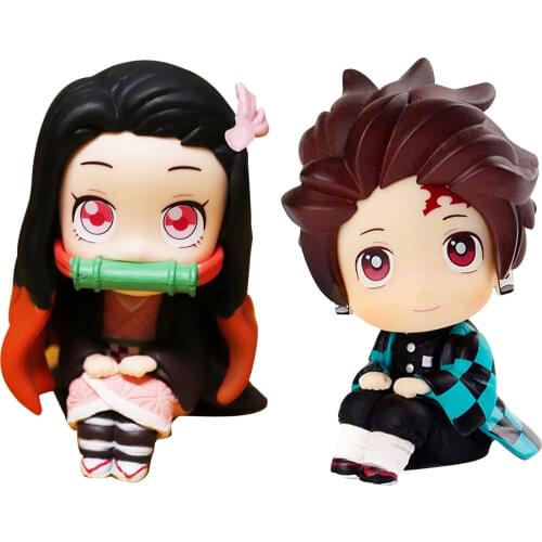 Car Decoration Kamado Nezuko Tanjirou PVC 2.7in/3.15in Living Room Decoration Model Car Interior Accessories