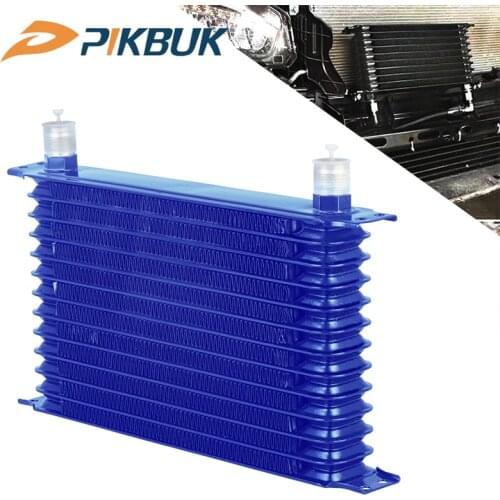 UNIVERSAL Aluminum 13 ROW OIL COOLER 10AN-AN10 ENGINE TRANSMISSION OIL COOLER KIT TRUST TYPE