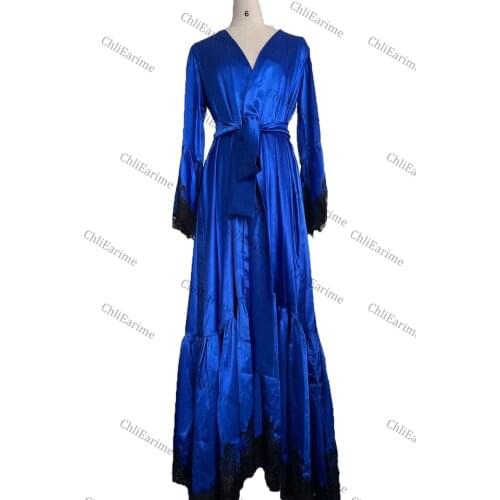 Ladies Palace Retro Hollow Embroidered Fairy Luxury Nightgown Dress
