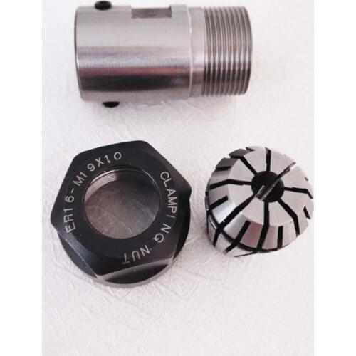 1Pcs spindle motor clamp rod C20 ER16 32L 5mm +1Pcs ER16/1MM-10mm collet