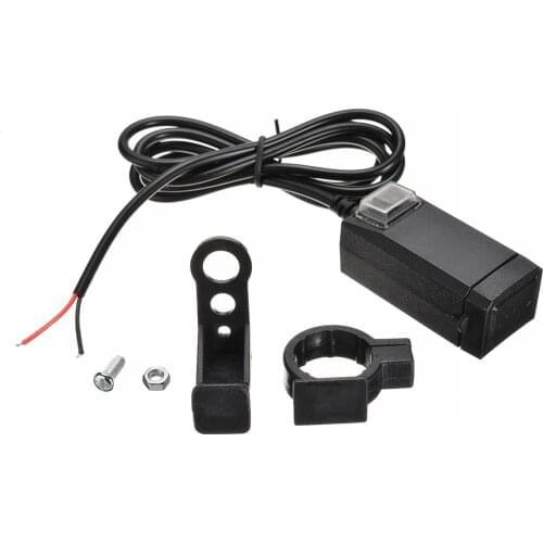 For Phone Mobile 1pc Dual USB Port 12V Waterproof Motorbike Motorcycle Handlebar Charger 5V 3.1A Adapter Power Supply Socket