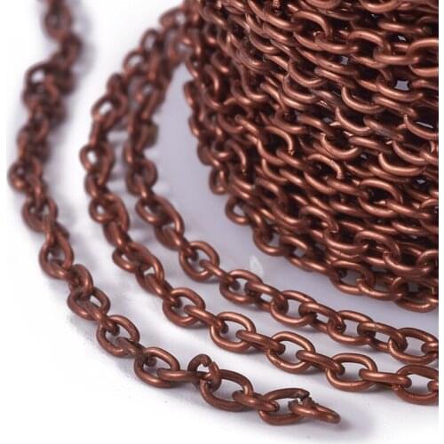 100m 3x2x0.5mm Iron Cross Chain for Necklace Bracelet Earrings Jewelry Making DIY Unwelded