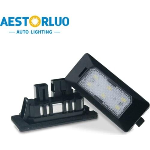 2pcs Error Free Factory Supply 3W LED License Plate Light Lamp For VW Passat 5D(08~), Passat White 12V