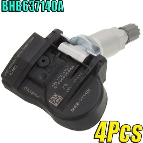 4 PCS For Mazda 2 3 5 6 CX-5 CX5 TPMS 433MHZ BHB637140A CX-6 CX6 CX-9 CX9 MX-5 Artz Tire Pressure Sensor Monitor GS1D37140