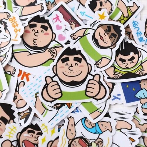 40pcs/pack boys Uncle stickers Japan cute decorative set character material love INS hand BookBook tools waterproof stickers