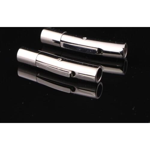 Reidgaller 5pcs stainless steel bracelet magnetic clasps for jewelry making diy fitting 4mm round leather cord connector