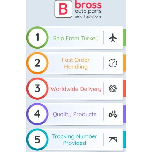 Bross Auto Parts BSP783 Parking Handbrake Stick Black Boot Gaiter 578511 For Vauxhall Opel Vectra B 1995-2002 Made in Turkey