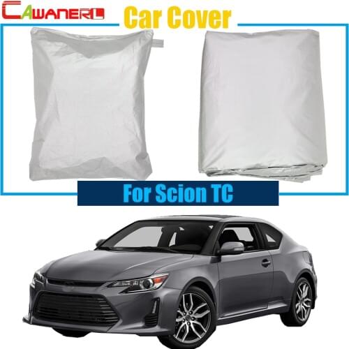 Cawanerl Full Car Cover Vehicle Outdoor Anti UV Sun Snow Rain Resistant Protector Dust Proof Cover For Scion TC