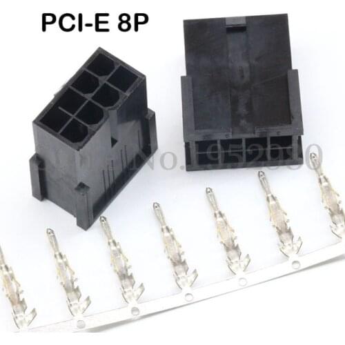 30 Set 4.2mm Connector 5559 Female Housing with Terminals for PC Computer 8 Pin Graphics Card GPU PCI-E PCIe Power Connector