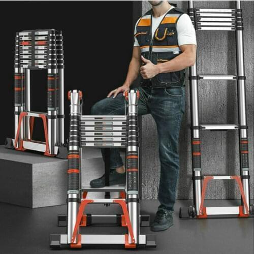 Hot 2.0M+2.0M Herringbone Ladder Multifunctional Folding Ladder 4.0M Straight Ladder Project Ladder Telescopic Ladder Anti-Slide