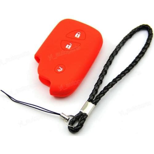 Red Silicone Case Cover Fit For Lexus LX570 LS600h Remote Smart Key 3 Buttons LE3RE
