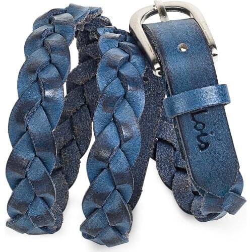 Lois Belt Leather Womens Genuine Leather Braided 501007