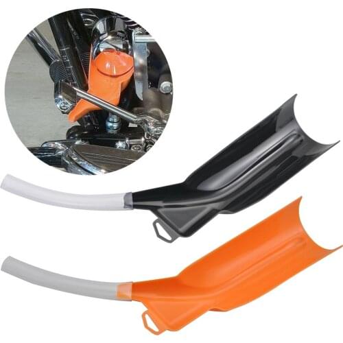 Oil Catcher Drain Oil Funnel Car Motorcycle Universal Filter Black Orange Leakproof For Harley Softail Cafe Racer Honda KTM