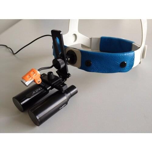 TAOS medical headlamp with 6.0X prismatic flip-up dental loupes Headband loupes with LED Headlight