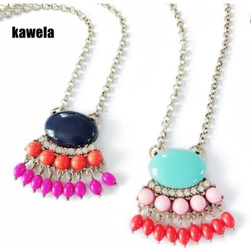 Sweet Elegant Candy Beads Pendant Necklace