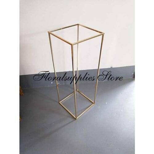 6PCS 31.5 Inch Tall Wedding Decoration Centerpiece Flower Stand Wholesale Gold Modern Flower Stand Metal Floral Pedestal Stand