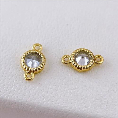 2PCS High Quality Cupronickel Real 18K Gold Plated Charms Pendants Jewelry Making Supplies Findings Accessories