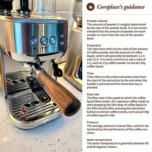 Espresso 54mm Bottomless 304 Stainless Steel Portafilter Handle Compatible with Breville 870/878/880 Coffee Machine