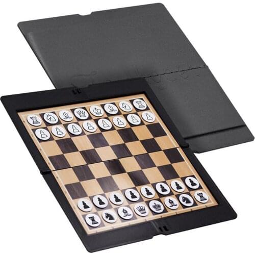 Foldable Chessboard Mini Size Chess Set Travel Portable Wallet Pocket Chess Board Game Family Game