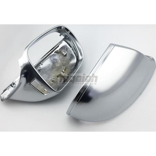 Q5 ABS Matt Chrome Car side Rearview Mirror Replacement Cover fits for Audi 2010-2017 Q5 2010-2015 Q7 with Side Lane Assist