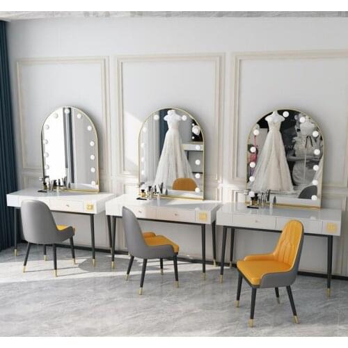 Light luxury dressing table with light wedding photography professional dressing table beauty salon studio dressing table