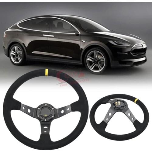 Universal 14 " 350mm Suede Leather for Auto Racing Steering Wheels For Off-road Racing Steering Wheel Accessories