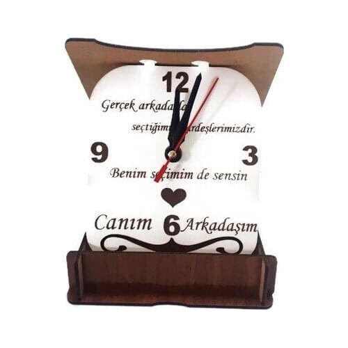 Dear Friend Plaque clock desk clock relogio de mesa настольные часы reloj de escritorio