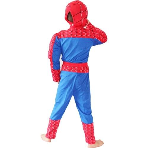 Red 3-7years Party Kids Comic Muscle Halloween Costume,boy roll play clothing free shipping