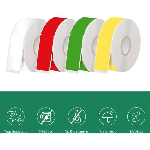 Waterproof Cable Labels 4.3x0.5 inch Self-adhesive Label Stickers Thermal Print for Price Tag Office Supplies Stores Cable Wires