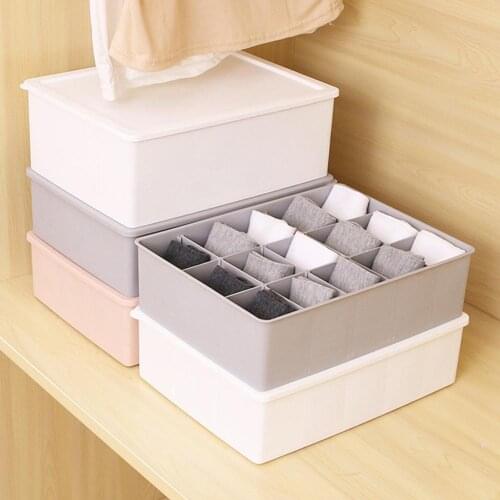 Multi Grid Underwear Organizer Closet Bras Briefs Socks Ties Storage Drawer Box Drawer Divider Underwear Storage Box