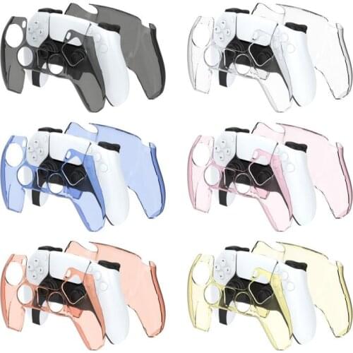 TPU Protective Skin Cover Clear Case for PS5 Wireless Game Controller TPU Protective Case Transparent