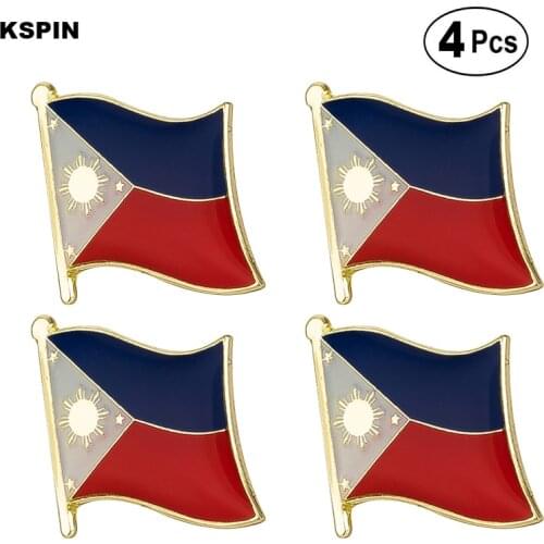 Philippines Flag Pin Lapel Pin Badge Brooch Icons 4pcs