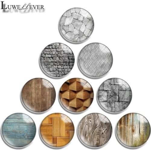12mm 14mm 16mm 20mm 25mm 30mm 642 Stone Pattern Mix Round Glass Cabochon Jewelry Finding 18mm Snap Button Charm Bracelet