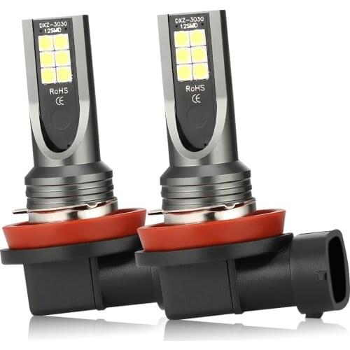 2Pcs H8 H11 Led HB4 9006 HB3 9005 Fog Lights Bulb 3030SMD 24000LM 6000K White Car Driving Running Lamp Auto Leds Light 12V 24V