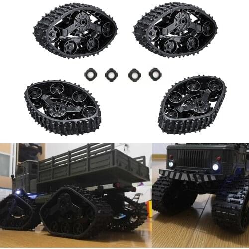 4PCS WPL Naughty Dragon 4WD Replacement Caterpillar Band Track RC Caterpillar Band Snow Ground Tires Caterpillar Bands