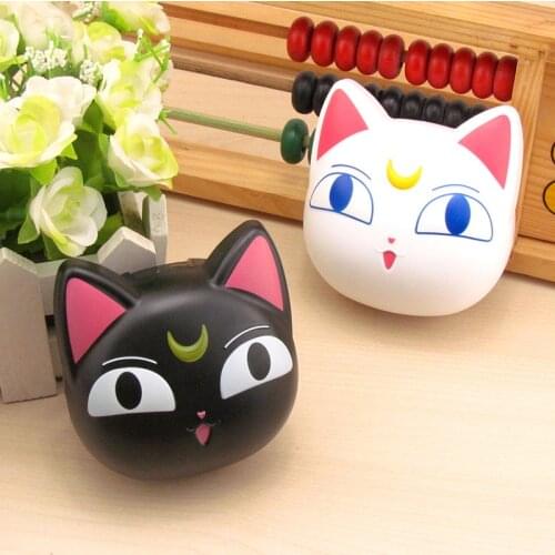 8set/lot Smile cat contact lenses box / companion Cartoon eyeglasses box /pencil case/ lens care /storage box