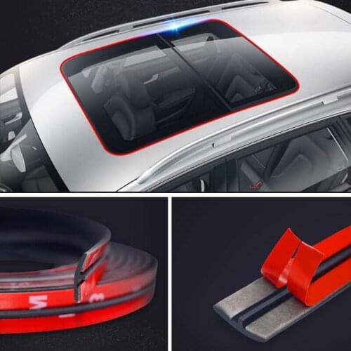 Car Styling T-Shaped Sealing Strip Rubber Strip Edge Sealing Strip Car Roof Sunroof Front Windshield Waterproof Strips 14MM 19MM