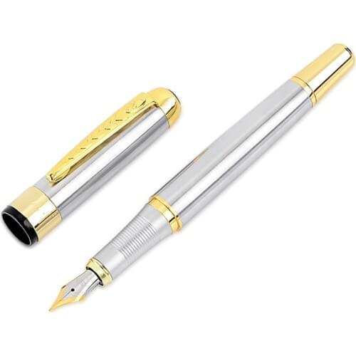 Luxury Brand Iraurita Fountain Pen Jinhao 250 Full Stainless Metal Golden Clip Fountain Pens Writing Stationery School Office